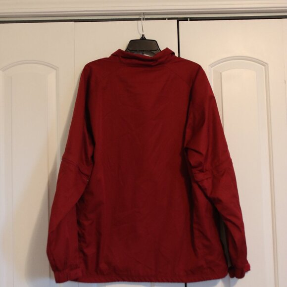 Men's Chaps Burgundy Golf Wind Shirt Removable Sleeves Large - Picture 14 of 15